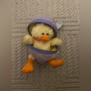 Plushland Purple Yellow Easter Chick Plushie W/ Zipper - NWT